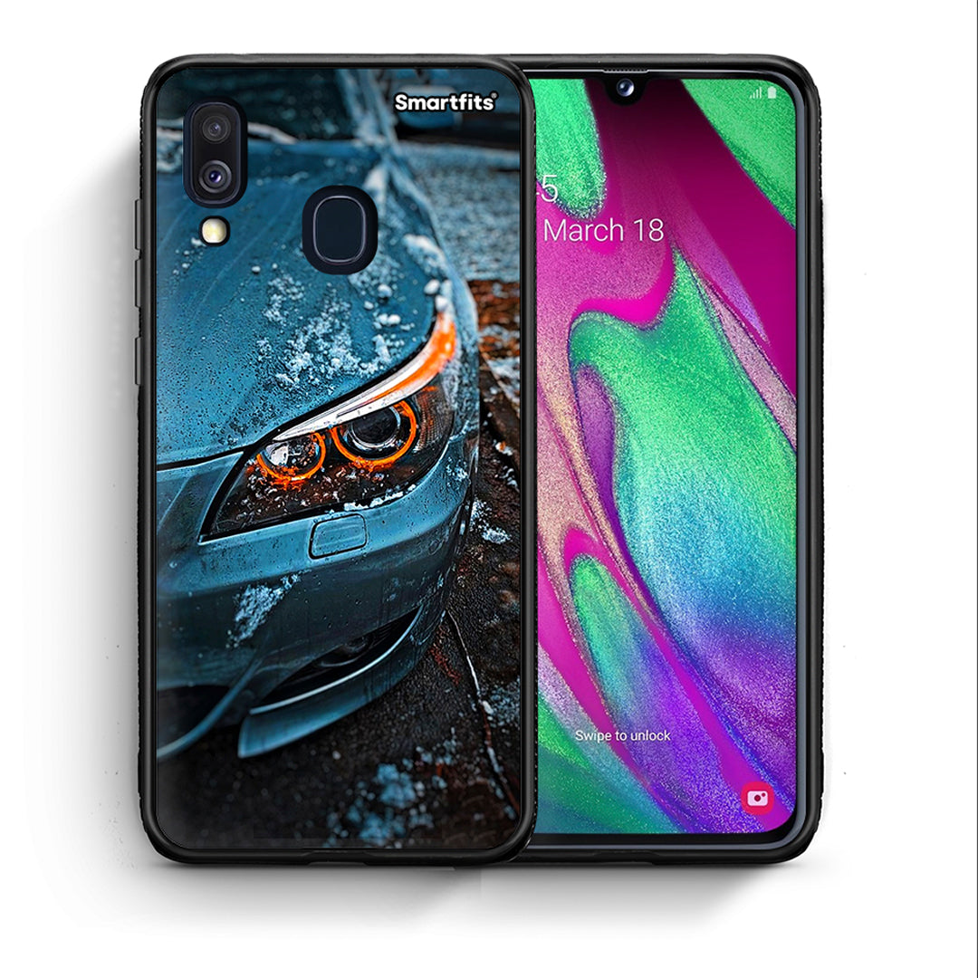 Θήκη Samsung A40 Bmw E60 από τη Smartfits με σχέδιο στο πίσω μέρος και μαύρο περίβλημα | Samsung A40 Bmw E60 case with colorful back and black bezels