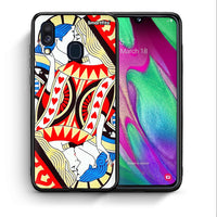 Thumbnail for Θήκη Samsung A40 Card Love από τη Smartfits με σχέδιο στο πίσω μέρος και μαύρο περίβλημα | Samsung A40 Card Love case with colorful back and black bezels