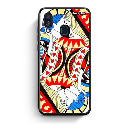 Samsung A40 Card Love θήκη από τη Smartfits με σχέδιο στο πίσω μέρος και μαύρο περίβλημα | Smartphone case with colorful back and black bezels by Smartfits