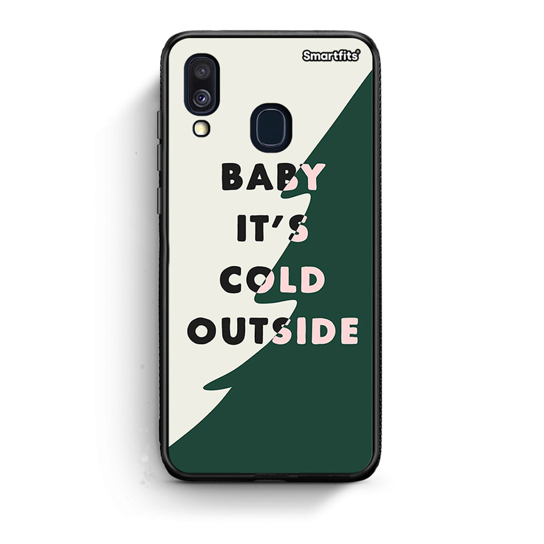 Samsung A40 Cold Outside θήκη από τη Smartfits με σχέδιο στο πίσω μέρος και μαύρο περίβλημα | Smartphone case with colorful back and black bezels by Smartfits