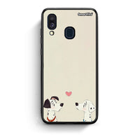 Thumbnail for Samsung A40 Dalmatians Love θήκη από τη Smartfits με σχέδιο στο πίσω μέρος και μαύρο περίβλημα | Smartphone case with colorful back and black bezels by Smartfits