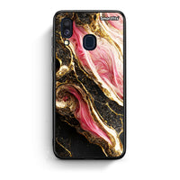 Thumbnail for Samsung A40 Glamorous Pink Marble θήκη από τη Smartfits με σχέδιο στο πίσω μέρος και μαύρο περίβλημα | Smartphone case with colorful back and black bezels by Smartfits