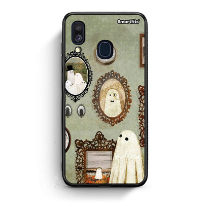 Samsung A40 Halloween Ghost Season Θήκη από τη Smartfits με σχέδιο στο πίσω μέρος και μαύρο περίβλημα | Smartphone case with colorful back and black bezels by Smartfits