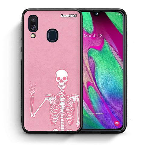 Θήκη Samsung A40 Halloween Motivation από τη Smartfits με σχέδιο στο πίσω μέρος και μαύρο περίβλημα | Samsung A40 Halloween Motivation case with colorful back and black bezels