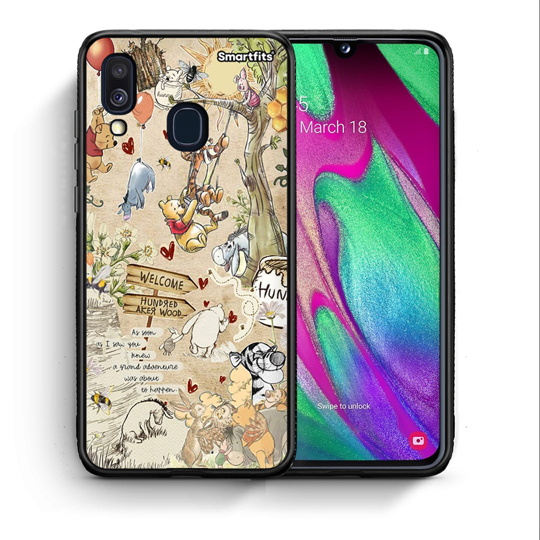 Θήκη Samsung A40 Happy Friends από τη Smartfits με σχέδιο στο πίσω μέρος και μαύρο περίβλημα | Samsung A40 Happy Friends case with colorful back and black bezels