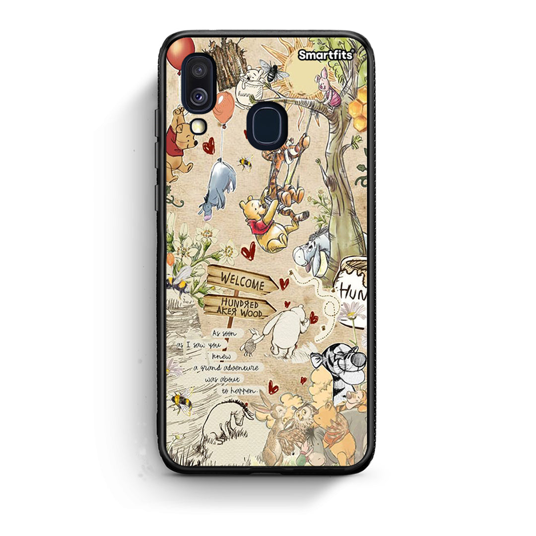 Samsung A40 Happy Friends θήκη από τη Smartfits με σχέδιο στο πίσω μέρος και μαύρο περίβλημα | Smartphone case with colorful back and black bezels by Smartfits