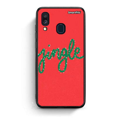 Samsung A40 Jingle Xmas θήκη από τη Smartfits με σχέδιο στο πίσω μέρος και μαύρο περίβλημα | Smartphone case with colorful back and black bezels by Smartfits