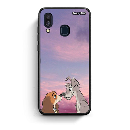 Samsung A40 Lady And Tramp θήκη από τη Smartfits με σχέδιο στο πίσω μέρος και μαύρο περίβλημα | Smartphone case with colorful back and black bezels by Smartfits