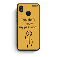 Thumbnail for Samsung A40 My Password Θήκη από τη Smartfits με σχέδιο στο πίσω μέρος και μαύρο περίβλημα | Smartphone case with colorful back and black bezels by Smartfits