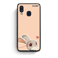 Thumbnail for Samsung A40 Nick Wilde And Judy Hopps Love 2 θήκη από τη Smartfits με σχέδιο στο πίσω μέρος και μαύρο περίβλημα | Smartphone case with colorful back and black bezels by Smartfits