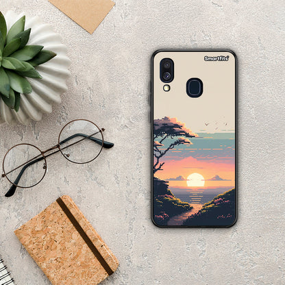 Pixel Sunset - Samsung Galaxy A40 θήκη