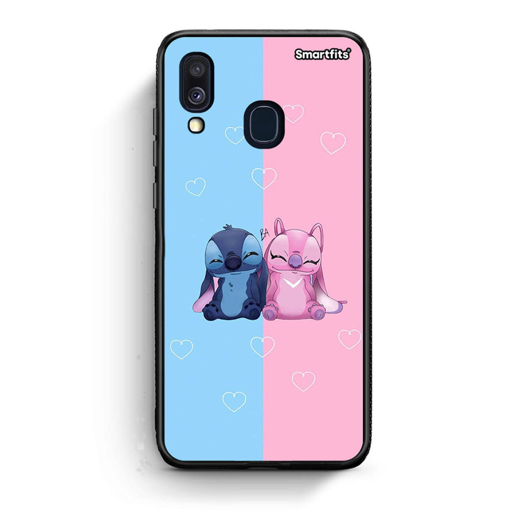 Samsung A40 Stitch And Angel θήκη από τη Smartfits με σχέδιο στο πίσω μέρος και μαύρο περίβλημα | Smartphone case with colorful back and black bezels by Smartfits