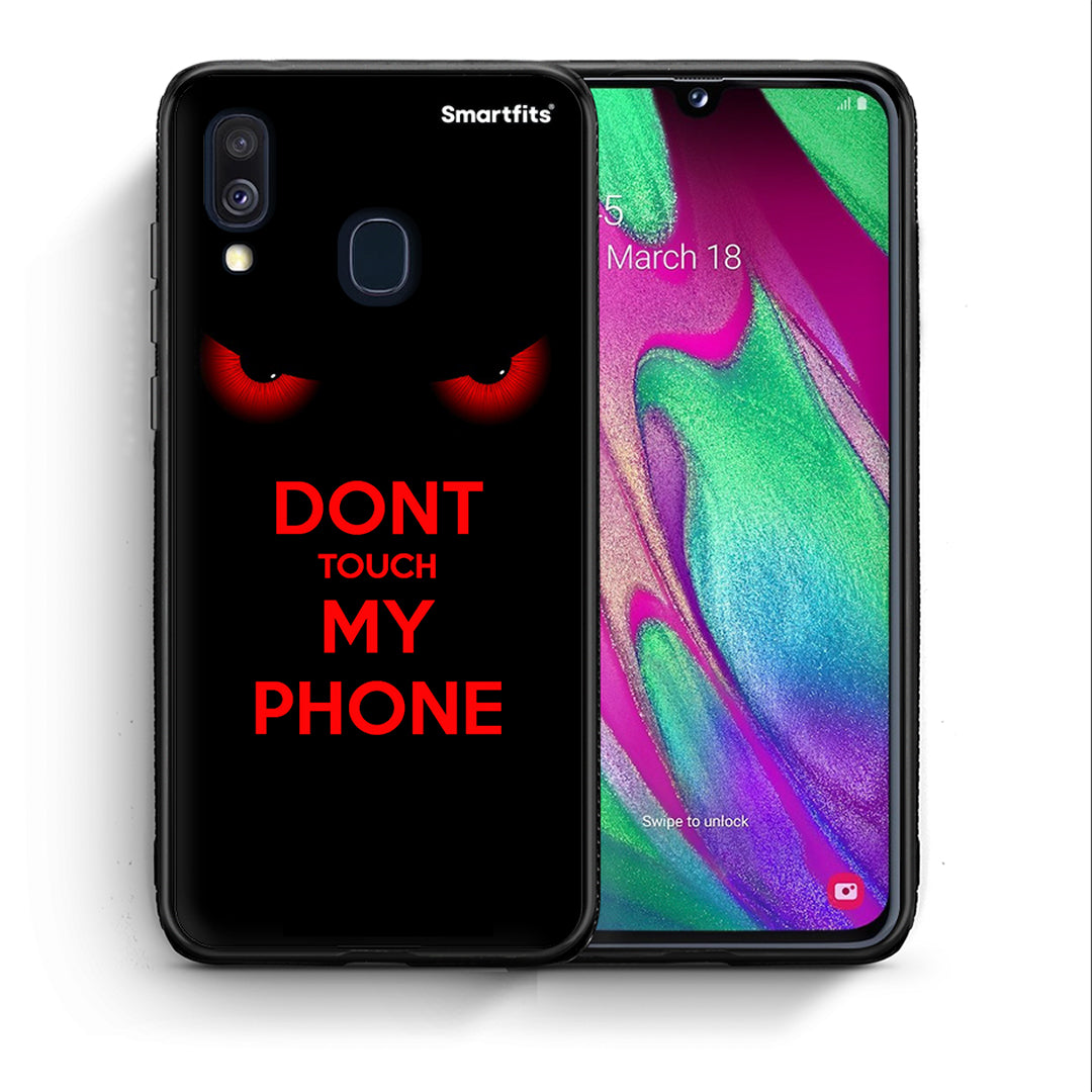Θήκη Samsung A40 Touch My Phone από τη Smartfits με σχέδιο στο πίσω μέρος και μαύρο περίβλημα | Samsung A40 Touch My Phone case with colorful back and black bezels