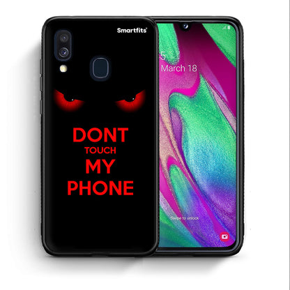Θήκη Samsung A40 Touch My Phone από τη Smartfits με σχέδιο στο πίσω μέρος και μαύρο περίβλημα | Samsung A40 Touch My Phone case with colorful back and black bezels