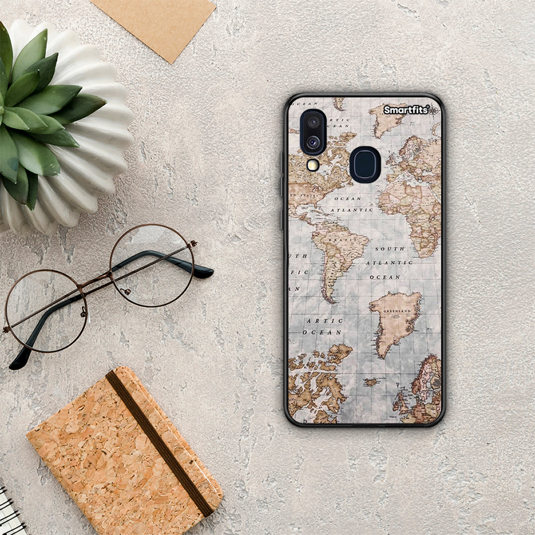 World Map - Samsung Galaxy A40 θήκη
