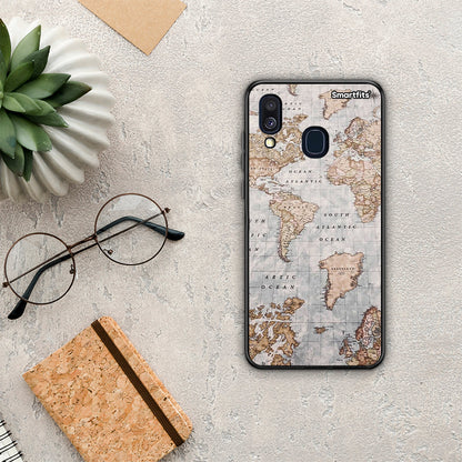 World Map - Samsung Galaxy A40 θήκη