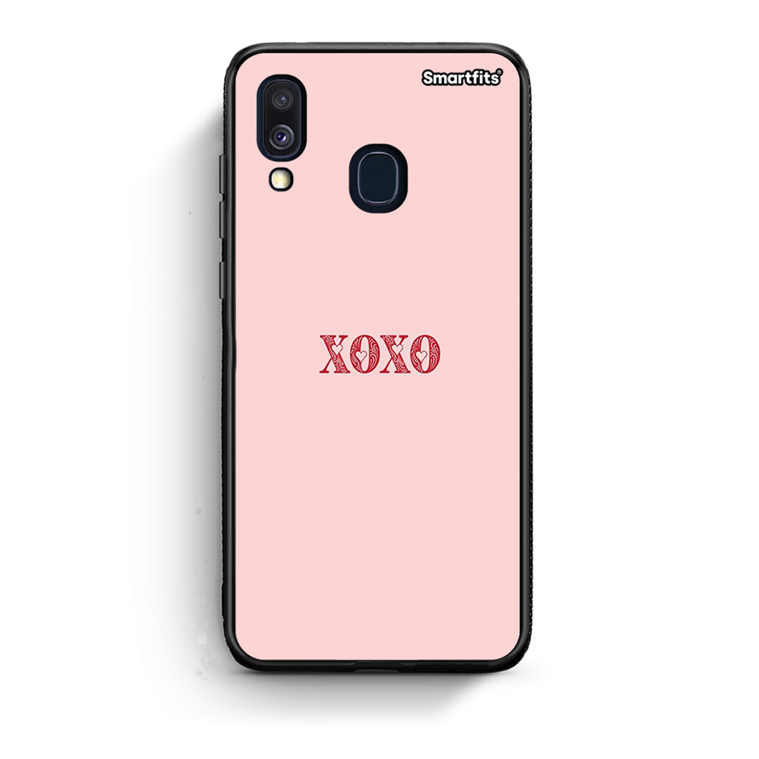 Samsung A40 XOXO Love θήκη από τη Smartfits με σχέδιο στο πίσω μέρος και μαύρο περίβλημα | Smartphone case with colorful back and black bezels by Smartfits