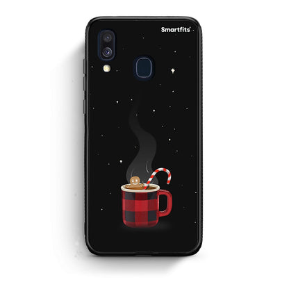 Samsung A40 Xmas Bathing θήκη από τη Smartfits με σχέδιο στο πίσω μέρος και μαύρο περίβλημα | Smartphone case with colorful back and black bezels by Smartfits