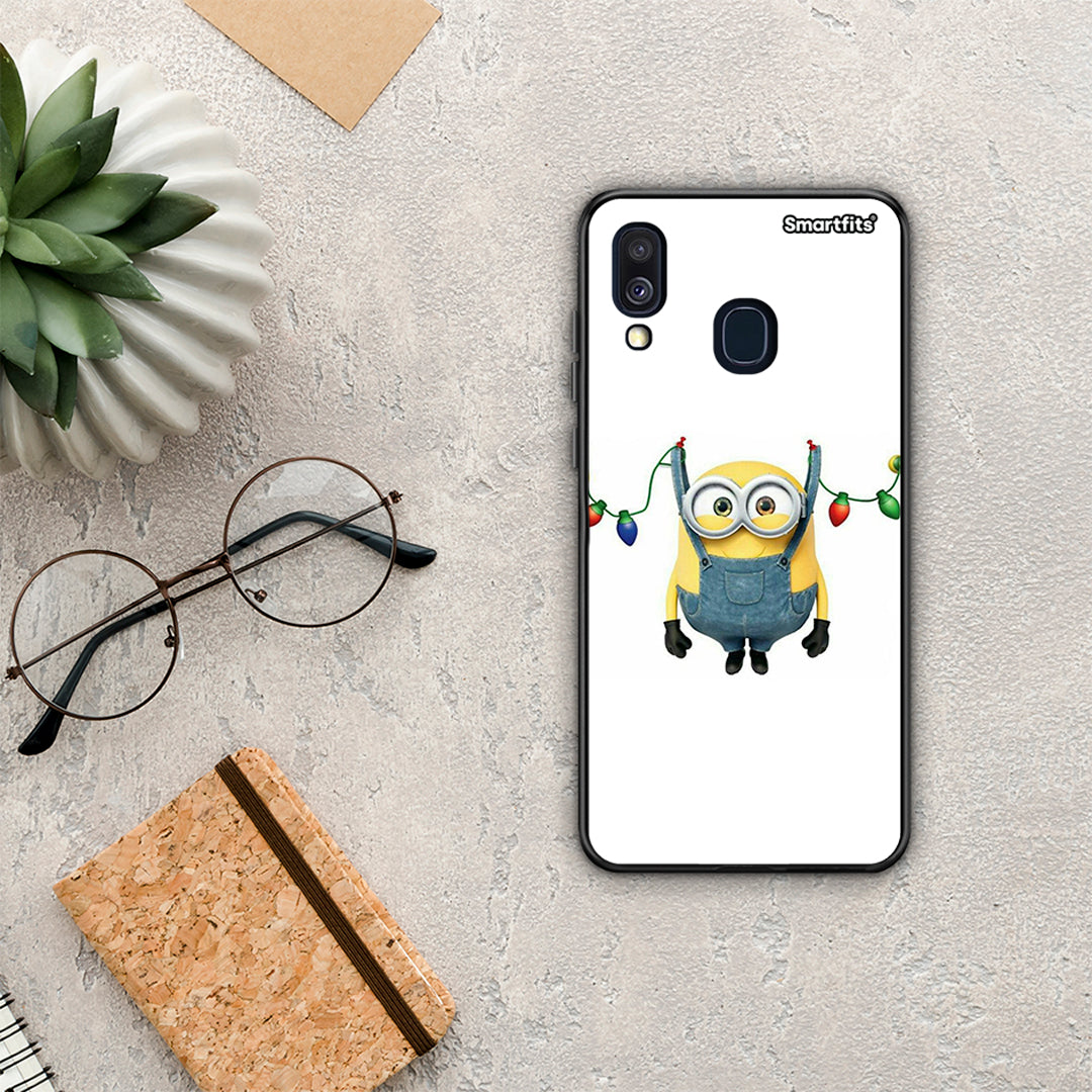 Xmas Minion Lights - Samsung Galaxy A40 θήκη