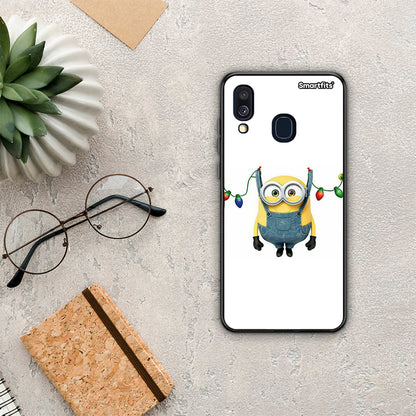 Xmas Minion Lights - Samsung Galaxy A40 θήκη