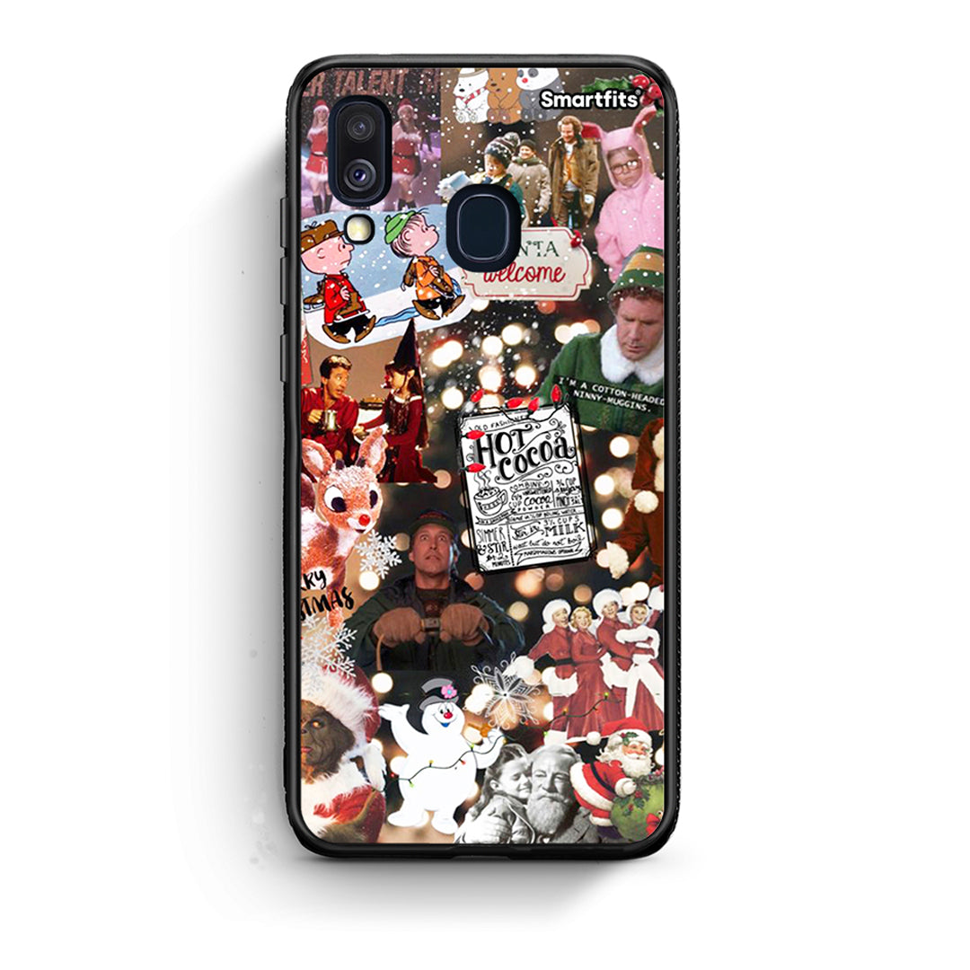Samsung A40 Xmas Movies θήκη από τη Smartfits με σχέδιο στο πίσω μέρος και μαύρο περίβλημα | Smartphone case with colorful back and black bezels by Smartfits