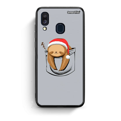 Samsung A40 Xmas Zzzz θήκη από τη Smartfits με σχέδιο στο πίσω μέρος και μαύρο περίβλημα | Smartphone case with colorful back and black bezels by Smartfits