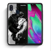 Thumbnail for Θήκη Samsung A40 Yin Yang από τη Smartfits με σχέδιο στο πίσω μέρος και μαύρο περίβλημα | Samsung A40 Yin Yang case with colorful back and black bezels
