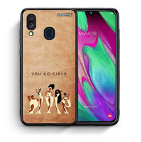 Thumbnail for Θήκη Samsung A40 You Go Girl από τη Smartfits με σχέδιο στο πίσω μέρος και μαύρο περίβλημα | Samsung A40 You Go Girl case with colorful back and black bezels