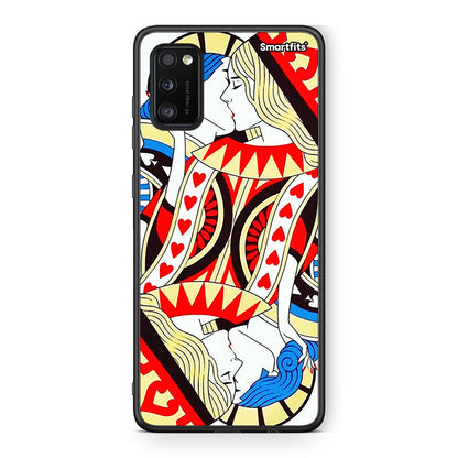 Samsung A41 Card Love θήκη από τη Smartfits με σχέδιο στο πίσω μέρος και μαύρο περίβλημα | Smartphone case with colorful back and black bezels by Smartfits