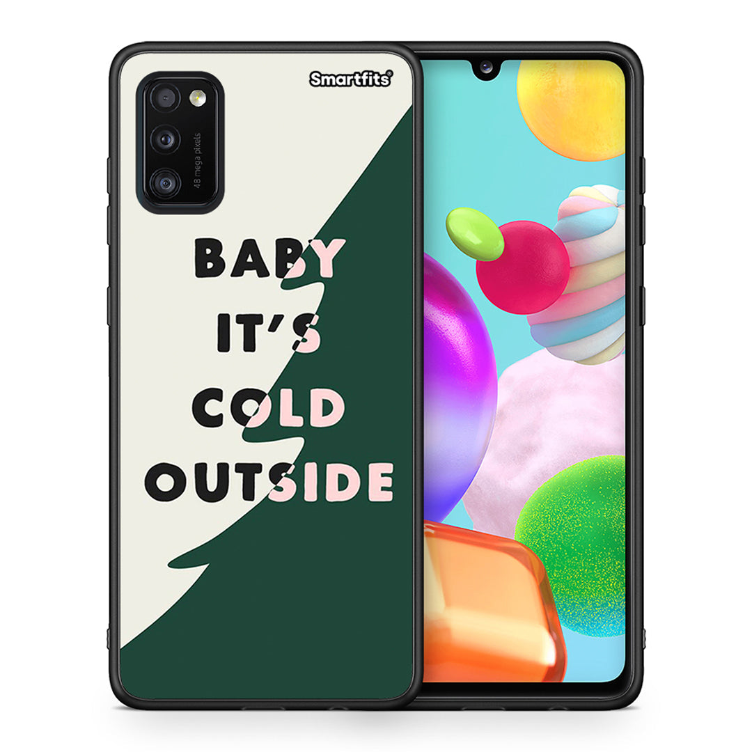Θήκη Samsung A41 Cold Outside από τη Smartfits με σχέδιο στο πίσω μέρος και μαύρο περίβλημα | Samsung A41 Cold Outside case with colorful back and black bezels