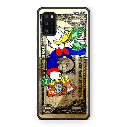 Samsung A41 Duck Money Θήκη από τη Smartfits με σχέδιο στο πίσω μέρος και μαύρο περίβλημα | Smartphone case with colorful back and black bezels by Smartfits