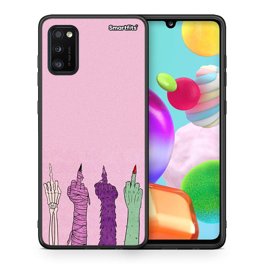 Θήκη Samsung A41 Halloween Be A Lady από τη Smartfits με σχέδιο στο πίσω μέρος και μαύρο περίβλημα | Samsung A41 Halloween Be A Lady case with colorful back and black bezels