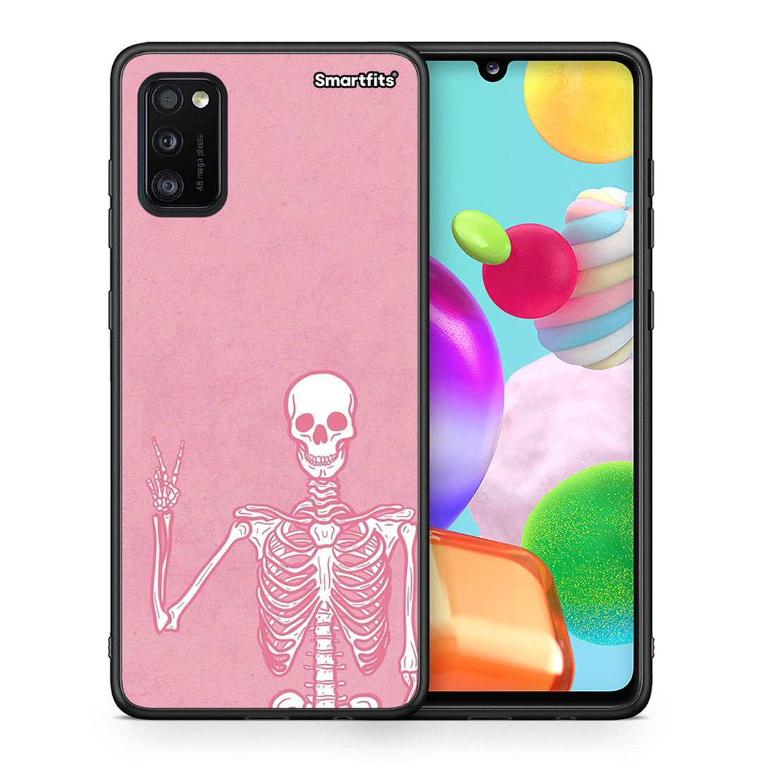 Θήκη Samsung A41 Halloween Motivation από τη Smartfits με σχέδιο στο πίσω μέρος και μαύρο περίβλημα | Samsung A41 Halloween Motivation case with colorful back and black bezels