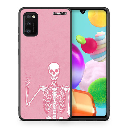 Θήκη Samsung A41 Halloween Motivation από τη Smartfits με σχέδιο στο πίσω μέρος και μαύρο περίβλημα | Samsung A41 Halloween Motivation case with colorful back and black bezels