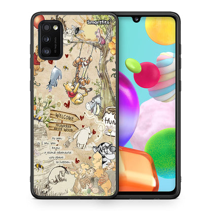 Θήκη Samsung A41 Happy Friends από τη Smartfits με σχέδιο στο πίσω μέρος και μαύρο περίβλημα | Samsung A41 Happy Friends case with colorful back and black bezels