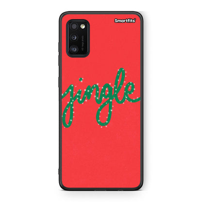 Samsung A41 Jingle Xmas θήκη από τη Smartfits με σχέδιο στο πίσω μέρος και μαύρο περίβλημα | Smartphone case with colorful back and black bezels by Smartfits