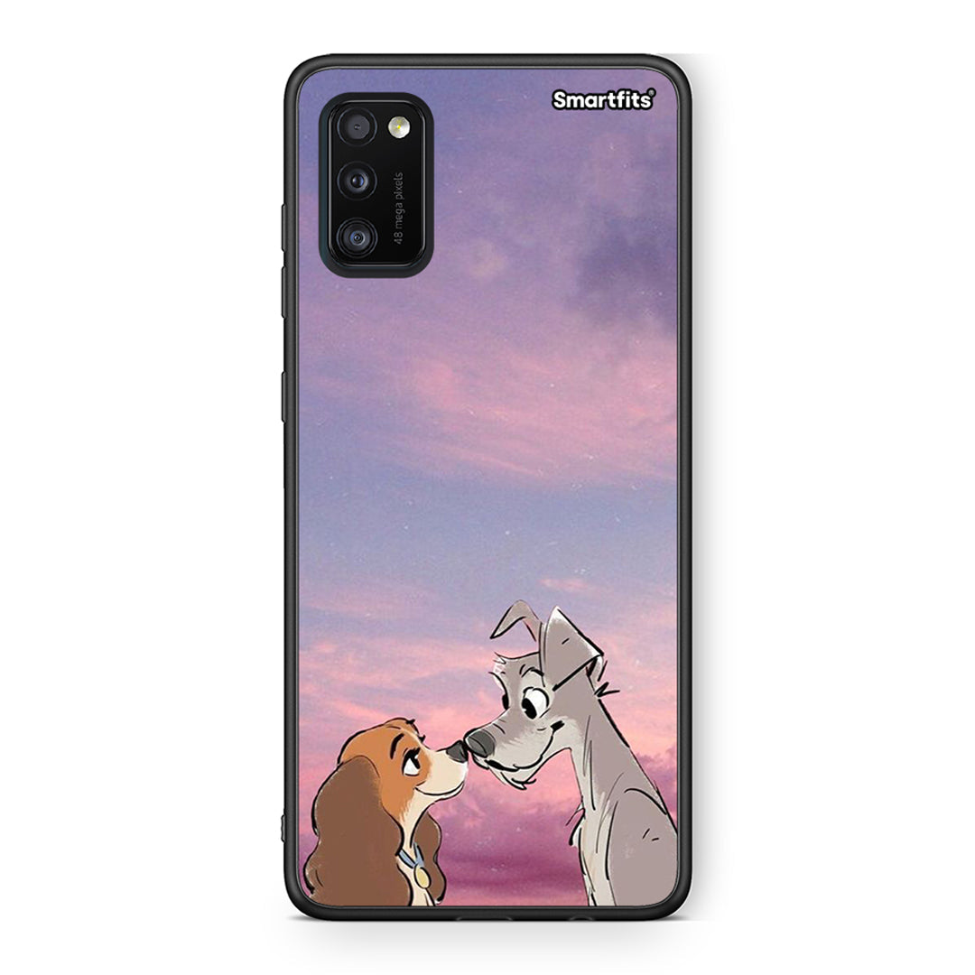 Samsung A41 Lady And Tramp θήκη από τη Smartfits με σχέδιο στο πίσω μέρος και μαύρο περίβλημα | Smartphone case with colorful back and black bezels by Smartfits