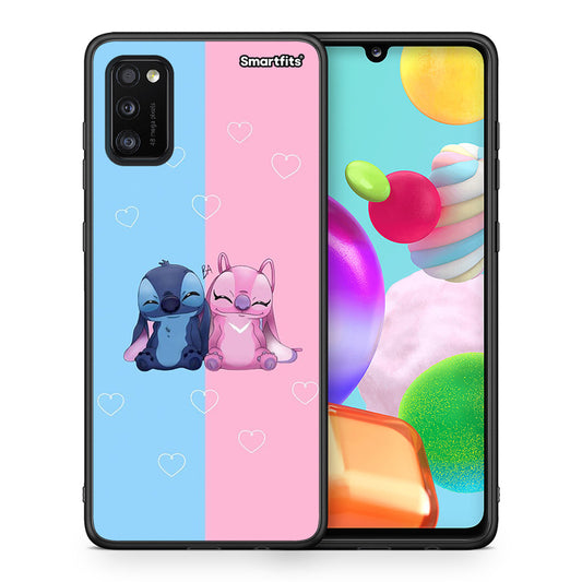 Θήκη Samsung A41 Stitch And Angel από τη Smartfits με σχέδιο στο πίσω μέρος και μαύρο περίβλημα | Samsung A41 Stitch And Angel case with colorful back and black bezels