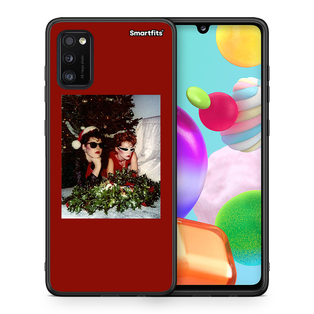 Θήκη Samsung A41 Waiting For Xmas από τη Smartfits με σχέδιο στο πίσω μέρος και μαύρο περίβλημα | Samsung A41 Waiting For Xmas case with colorful back and black bezels