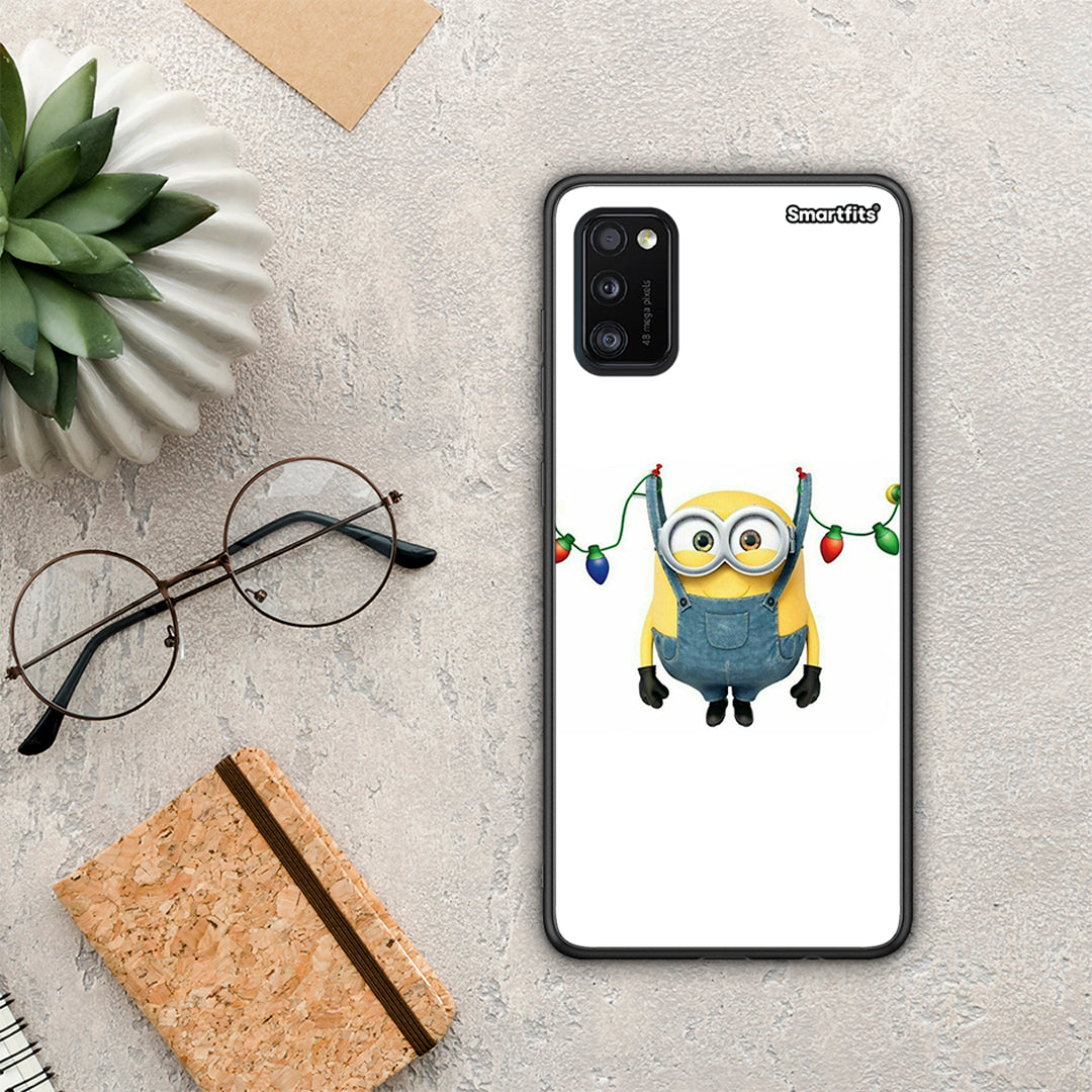 Xmas Minion Lights - Samsung Galaxy A41 θήκη