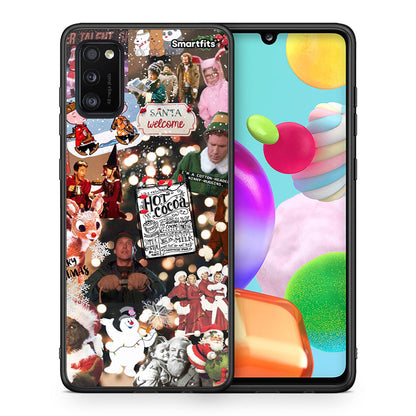 Θήκη Samsung A41 Xmas Movies από τη Smartfits με σχέδιο στο πίσω μέρος και μαύρο περίβλημα | Samsung A41 Xmas Movies case with colorful back and black bezels
