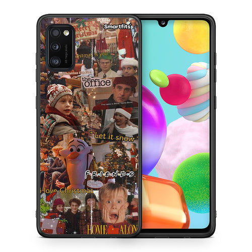 Θήκη Samsung A41 Xmas Wishes από τη Smartfits με σχέδιο στο πίσω μέρος και μαύρο περίβλημα | Samsung A41 Xmas Wishes case with colorful back and black bezels