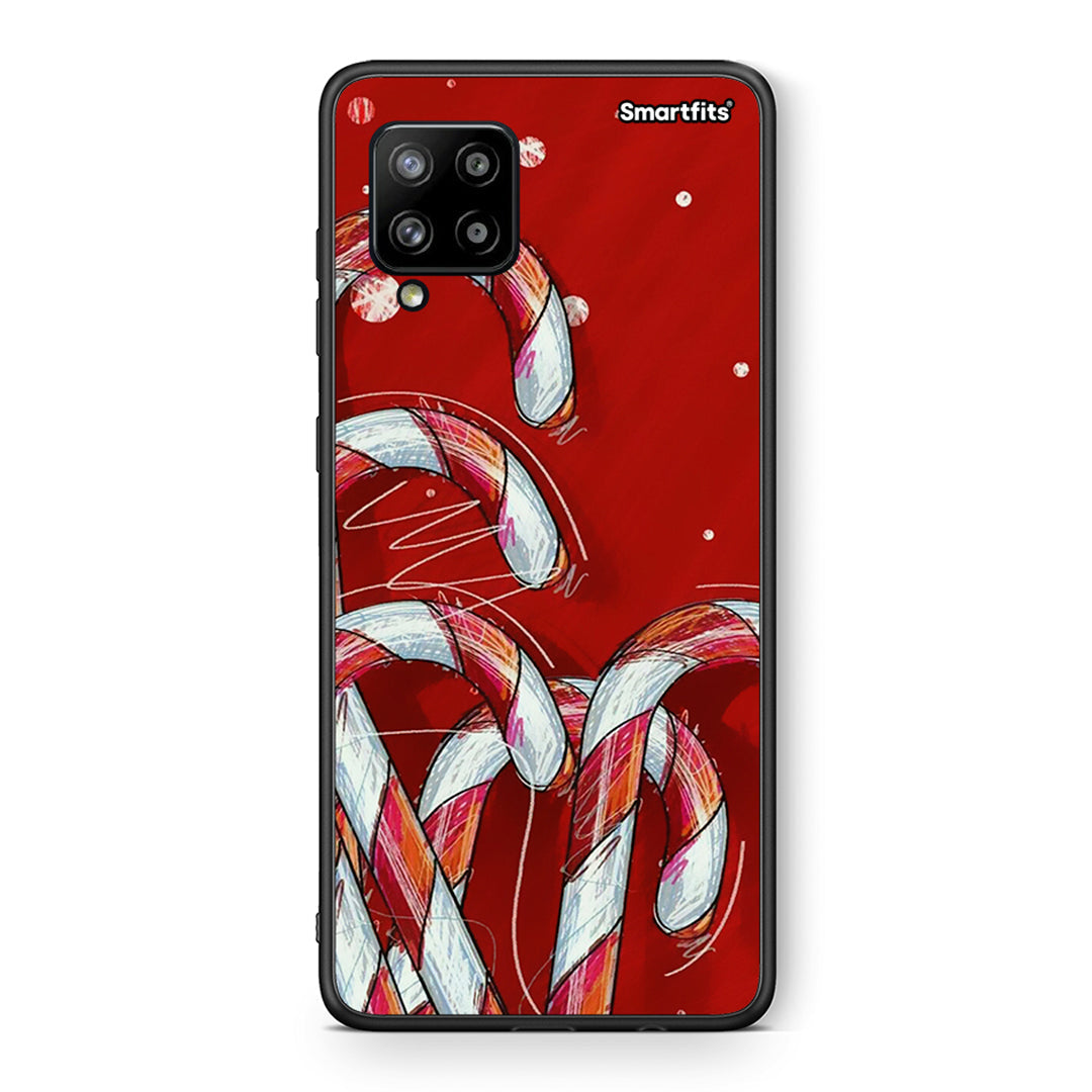 Θήκη Samsung Galaxy A42 Candy Cane από τη Smartfits με σχέδιο στο πίσω μέρος και μαύρο περίβλημα | Samsung Galaxy A42 Candy Cane case with colorful back and black bezels