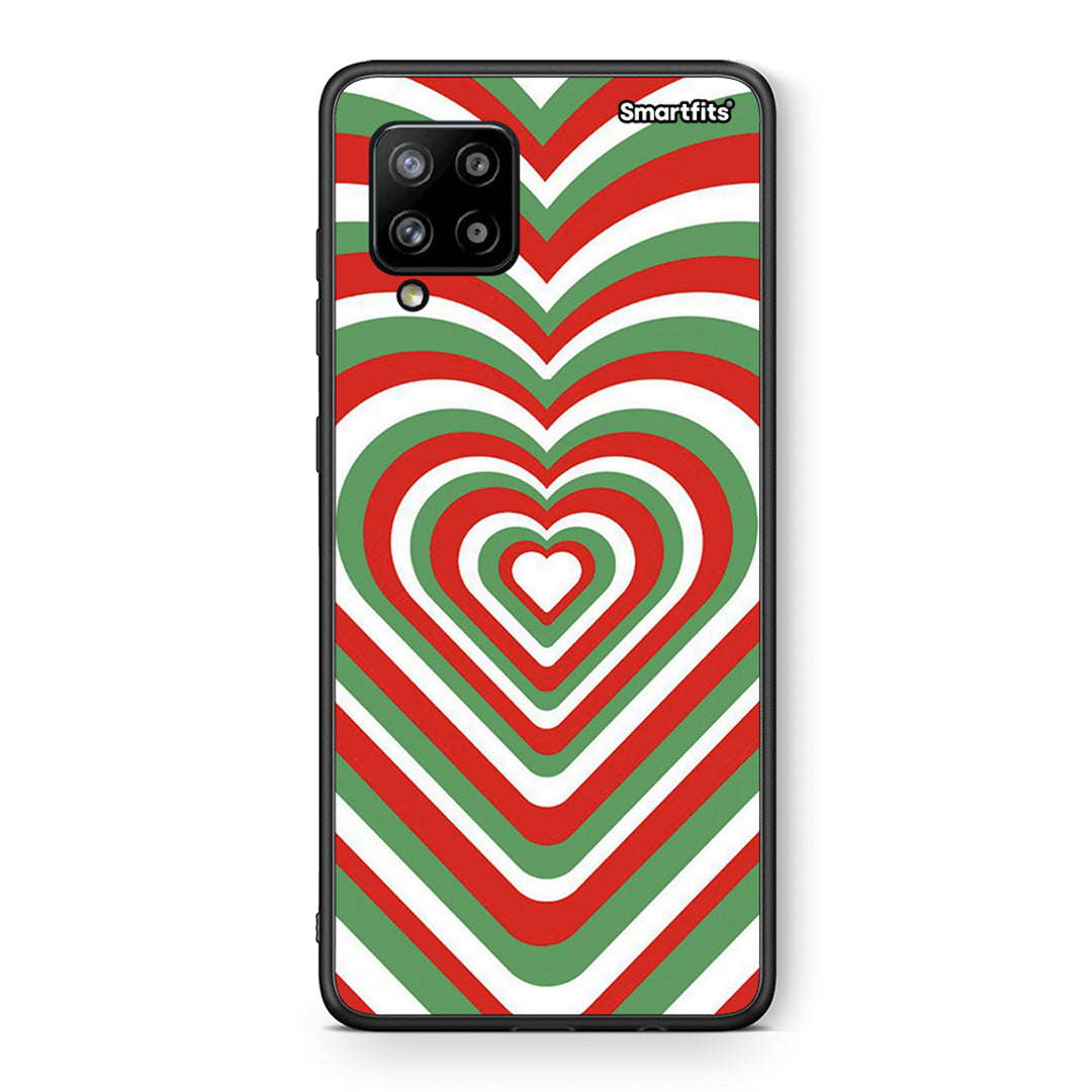 Θήκη Samsung Galaxy A42 Christmas Hearts από τη Smartfits με σχέδιο στο πίσω μέρος και μαύρο περίβλημα | Samsung Galaxy A42 Christmas Hearts case with colorful back and black bezels