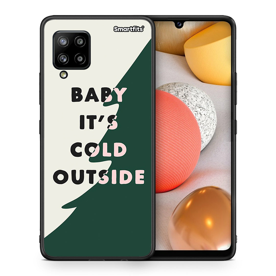 Θήκη Samsung Galaxy A42 Cold Outside από τη Smartfits με σχέδιο στο πίσω μέρος και μαύρο περίβλημα | Samsung Galaxy A42 Cold Outside case with colorful back and black bezels