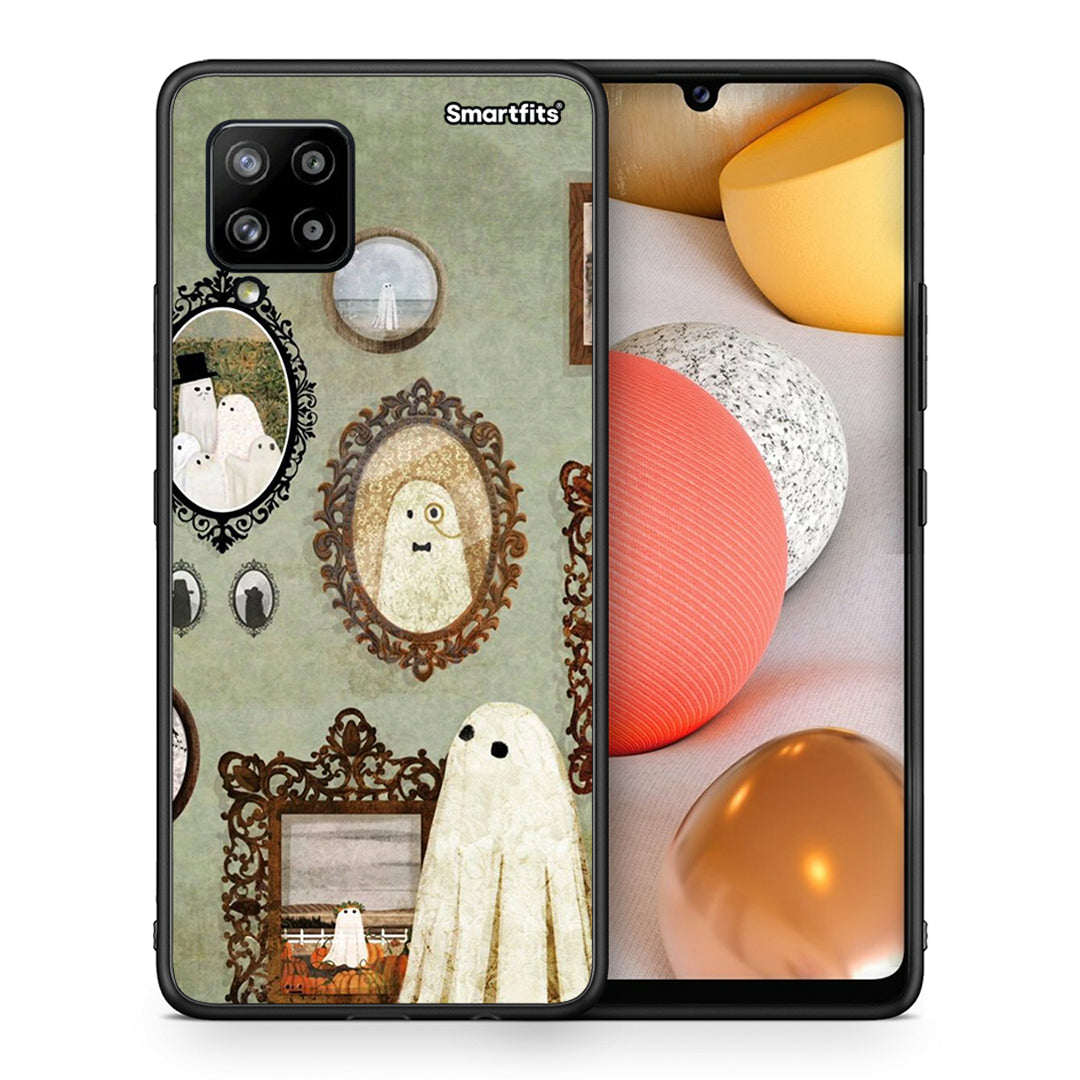 Θήκη Samsung Galaxy A42 Halloween Ghost Season από τη Smartfits με σχέδιο στο πίσω μέρος και μαύρο περίβλημα | Samsung Galaxy A42 Halloween Ghost Season case with colorful back and black bezels