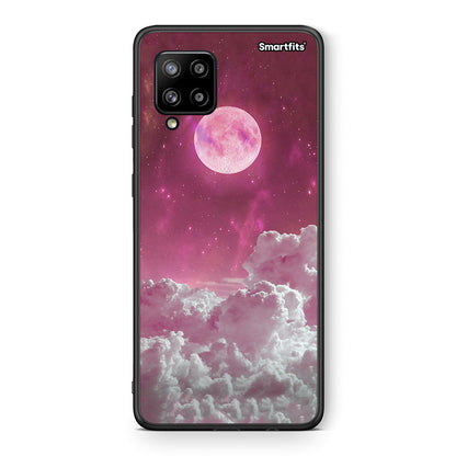 Θήκη Samsung Galaxy A42 Pink Moon από τη Smartfits με σχέδιο στο πίσω μέρος και μαύρο περίβλημα | Samsung Galaxy A42 Pink Moon case with colorful back and black bezels