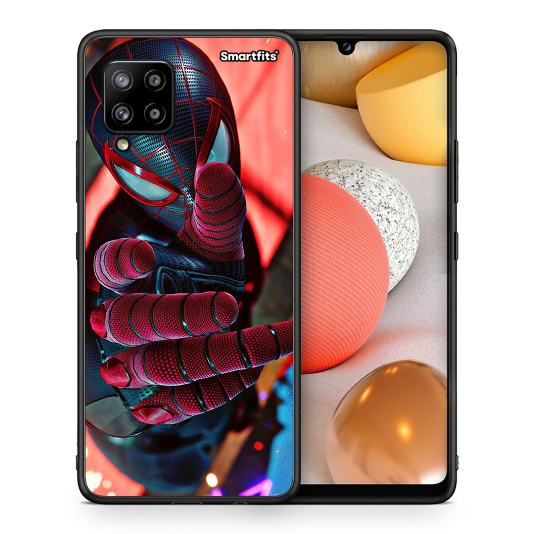 Θήκη Samsung Galaxy A42 Spider Hand από τη Smartfits με σχέδιο στο πίσω μέρος και μαύρο περίβλημα | Samsung Galaxy A42 Spider Hand case with colorful back and black bezels