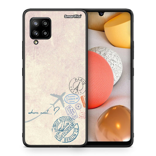 Θήκη Samsung Galaxy A42 Where Next από τη Smartfits με σχέδιο στο πίσω μέρος και μαύρο περίβλημα | Samsung Galaxy A42 Where Next case with colorful back and black bezels