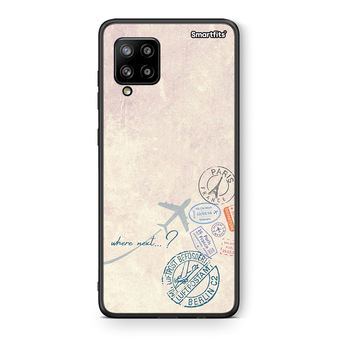 Θήκη Samsung Galaxy A42 Where Next από τη Smartfits με σχέδιο στο πίσω μέρος και μαύρο περίβλημα | Samsung Galaxy A42 Where Next case with colorful back and black bezels